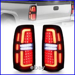 For 99-02 Chevy Silverado 1500 2500 3500 99-03 GMC Sierra LED Tail Lights Smoke