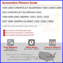 For 99-02 Chevy Silverado GMC Sierra Truck SMOKED Ultra Bright LED Tail Light