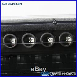 For 99-02 Silverado 00-06 Suburban Black Projector Headlights+LED Bumper Lamps