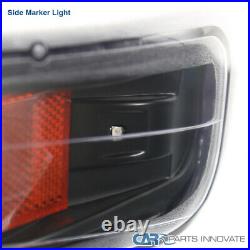 For 99-02 Silverado 00-06 Suburban Tahoe Black Headlights+LED Bumper Signal Pair