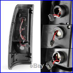 For 99-02 Silverado 99-03 Sierra Pickup Black Smoked LED Tail Lights Left+Right