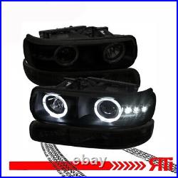 For 99-03 Silverado 00-05 Tahoe Suburban Projector Headlights Turn Signal Smoked