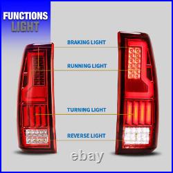 For 99-06 Chevy Silverado 1500 99-02 GMC Sierra LED Tail lights Red Brake Lamp