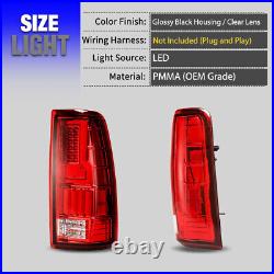 For 99-06 Chevy Silverado 1500 99-02 GMC Sierra LED Tail lights Red Brake Lamp