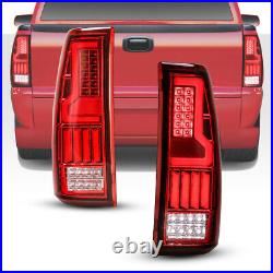 For 99-06 Chevy Silverado 1500 99-02 GMC Sierra LED Tail lights Red Brake Lamp