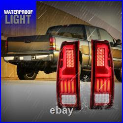 For 99-06 Chevy Silverado 1500 99-02 GMC Sierra LED Tail lights Red Brake Lamp