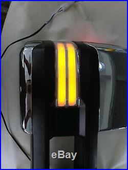 For 99-06 Silverado Sierra Chrome Manual Adjust Towing mirror WithLED Turn Signal