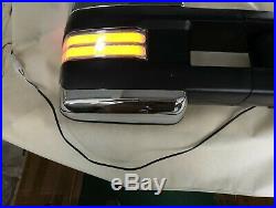 For 99-06 Silverado Sierra Chrome Manual Adjust Towing mirror WithLED Turn Signal