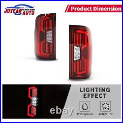 For Chevy Silverado GMC Sierra 1500 2500 3500 LED Taillights Turn Signal Red Len