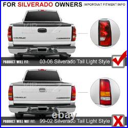 For Silverado 03-06 SIERRA 05-06 Black Altezza Tail Light Brake Lamp Left+Right