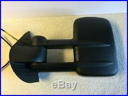 GM Chevy 2007-2013 Black Tow Mirror Manual Driver Side Left Side Turn Signal OEM