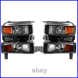 Halogen For 2019-2022 Chevy Silverado 1500 Headlights Turn Signal Lamp witho LED