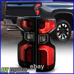 Halogen Upgrade LED Tail Lights For 2019-2023 Chevy Silverado 1500 Incandescent