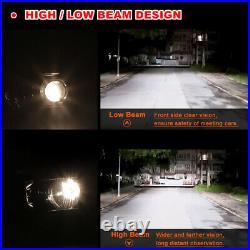 Headlights For 2015-2019 Chevy Silverado 2500 3500 HD Projector Black Lamp Pair