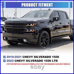 Headlights For 2019-22 Chevy Silverado 1500 withHalogen Sequential Turn Signal L&R