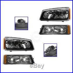 Headlights Lamps Parking Light Kit Driver & Passenger Set for Chevy Pickup Truck