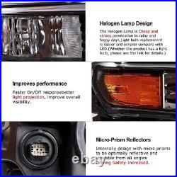 Headlights for 2019-2022 Chevy Silverado 1500 LTD Halogen Turn Signal Black Pair