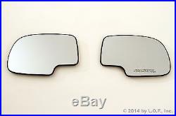 Heated Mirror Glass with Turn Signal Pair Set LH & RH Sides for Chevy Pickup Truck