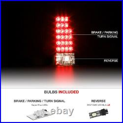 High Power LED BackUp Bulb! 88-98 C/K Pickup L+R Smoke Rear Tail Light Assembly