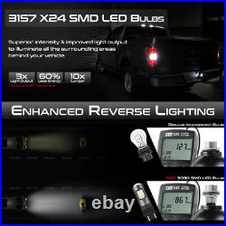 High Power LED BackUp Bulb! 88-98 C/K Pickup L+R Smoke Rear Tail Light Assembly