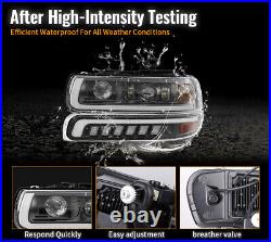 Integrated LED Headlight+Turn Signal For 1999-2002 Chevy Silverado 1500 2500 HD