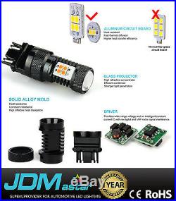 JDM ASTAR 2pc Super Bright 3157 3156 Amber 3030 SMD LED Turn Signal Lights Bulbs