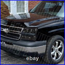 LED DRL Smoke Clear Head+Bumper Lights For 2007-2014 Chevy Silverado (4PCS)