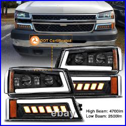 LED Headlights Bumper Turn Signal Marker Lamp DOT For Chevy Silverado Avalanche