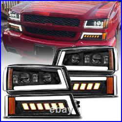 LED Headlights DRL High/Low Side Marker Turn Signal For 2003-06 Chevy Silverado
