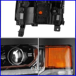 LED Headlights For 16-19 Chevy Silverado 1500 HID Turn Signal DRL Projector lamp
