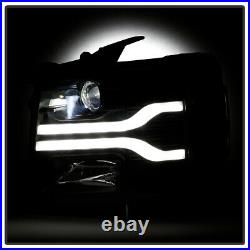 LED Low Beam 2007-2013 Chevy Silveradao 1500 2500 3500 Projector Headlights