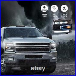 LED Projector Headlights withDRL Animation For 07-13 Silverado 1500 2500HD 3500HD