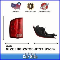 LED Red Tail Lights for 2007-2013 Chevy Silverado 1500 2500 Brake Turn Signal