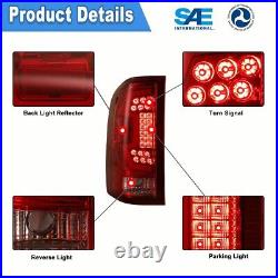 LED Red Tail Lights for 2007-2013 Chevy Silverado 1500 2500 Brake Turn Signal