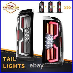 LED Sequential Tail Lights for 2014-2018 Chevy Silverado 1500 2500 3500 Clear