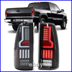 LED Tail Lights For 1999-2006 Chevy Silverado 1500 2500 3500 Clear Len Lamp Pair