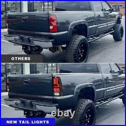 LED Tail Lights For 1999-2006 Chevy Silverado 1500 2500 3500 Clear Len Lamp Pair