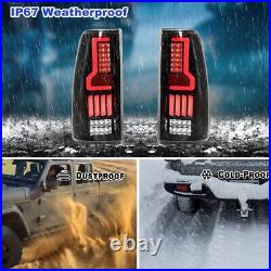 LED Tail Lights For 1999-2006 Chevy Silverado 1500 2500 3500 Clear Len Lamp Pair