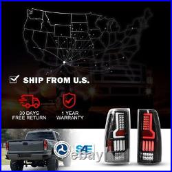 LED Tail Lights For 1999-2006 Chevy Silverado 1500 2500 3500 Clear Len Lamp Pair