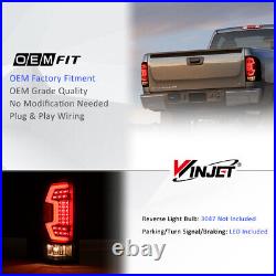 LED Tail Lights For 2007-2013 Chevy Silverado 1500 Clear Turn Signal Brake Lamps