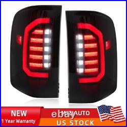 LED Tail Lights For 2007-2014 Chevy Silverado 1500 2500 GMC 3500 DRL Turn Signal
