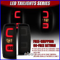 LED Tail Lights Lamp Sequential Signal For 2014-2018 Silverado 1500 2500 3500 HD