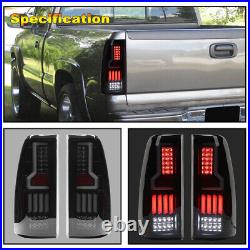 LED Tail Lights for 1999-2006 Chevy Silverado 99-02 GMC Sierra 1500 2500 Smoke