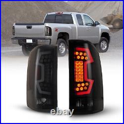 LED Taillights Sequential Turn Signal for 07-13 Chevy Silverado 1500 2500 3500HD