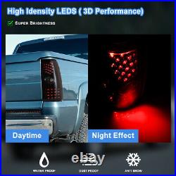 LED Taillights Smoke Lens Rear Lamps For 99-06 Chevy Silverado 99-02 GMC Sierra
