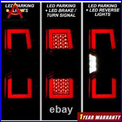 LED Tube Black Smoked Tail Lights For 2007-14 Chevy Silverado 1500 2500HD 3500HD