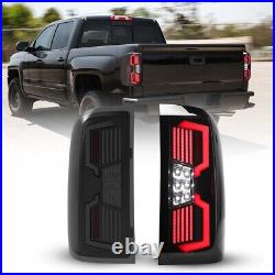LED Turn Signal Tail Lights Sequential For 14-18 Chevy Silverado 1500 2500 3500