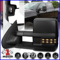 L Driver SidePower+Heated LED Signal Towing Mirror for 14-18 Silverado/Sierra