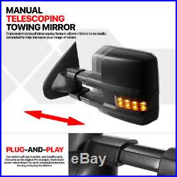 L Driver SidePower+Heated LED Signal Towing Mirror for 14-18 Silverado/Sierra