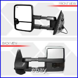 L Driver Side Chrome Power+Heated withLED Signal Towing Mirror for 07-14 Sierra